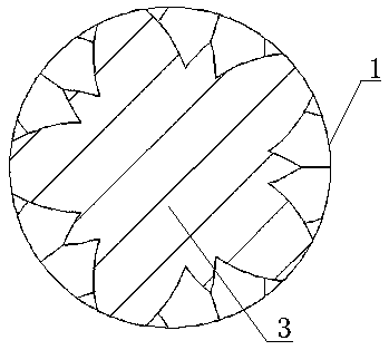 A new type of floating solid foam row rod and its preparation method