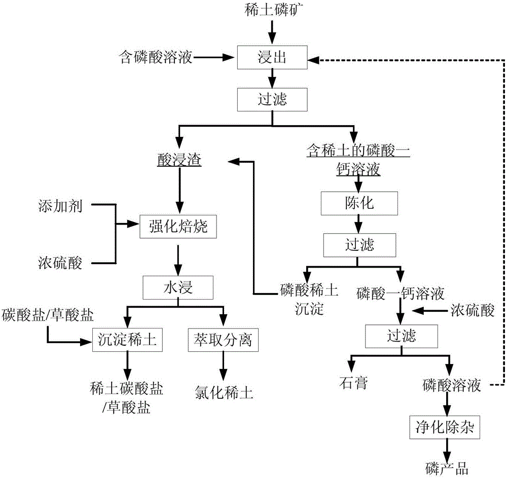 Method for recovering phosphorus and rare earth from rare earth-containing phosphate ore