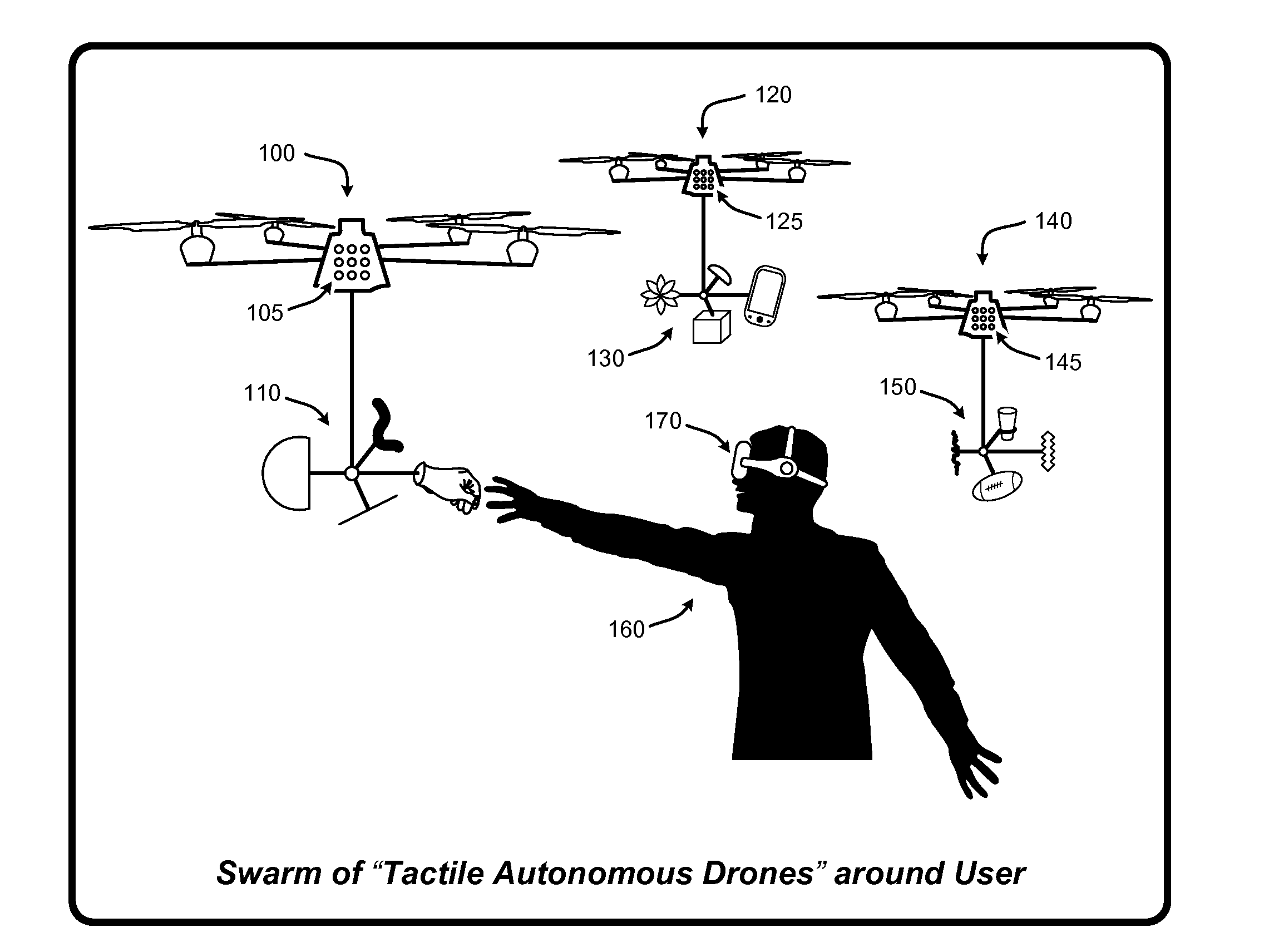 Autonomous drones for tactile feedback in immersive virtual reality