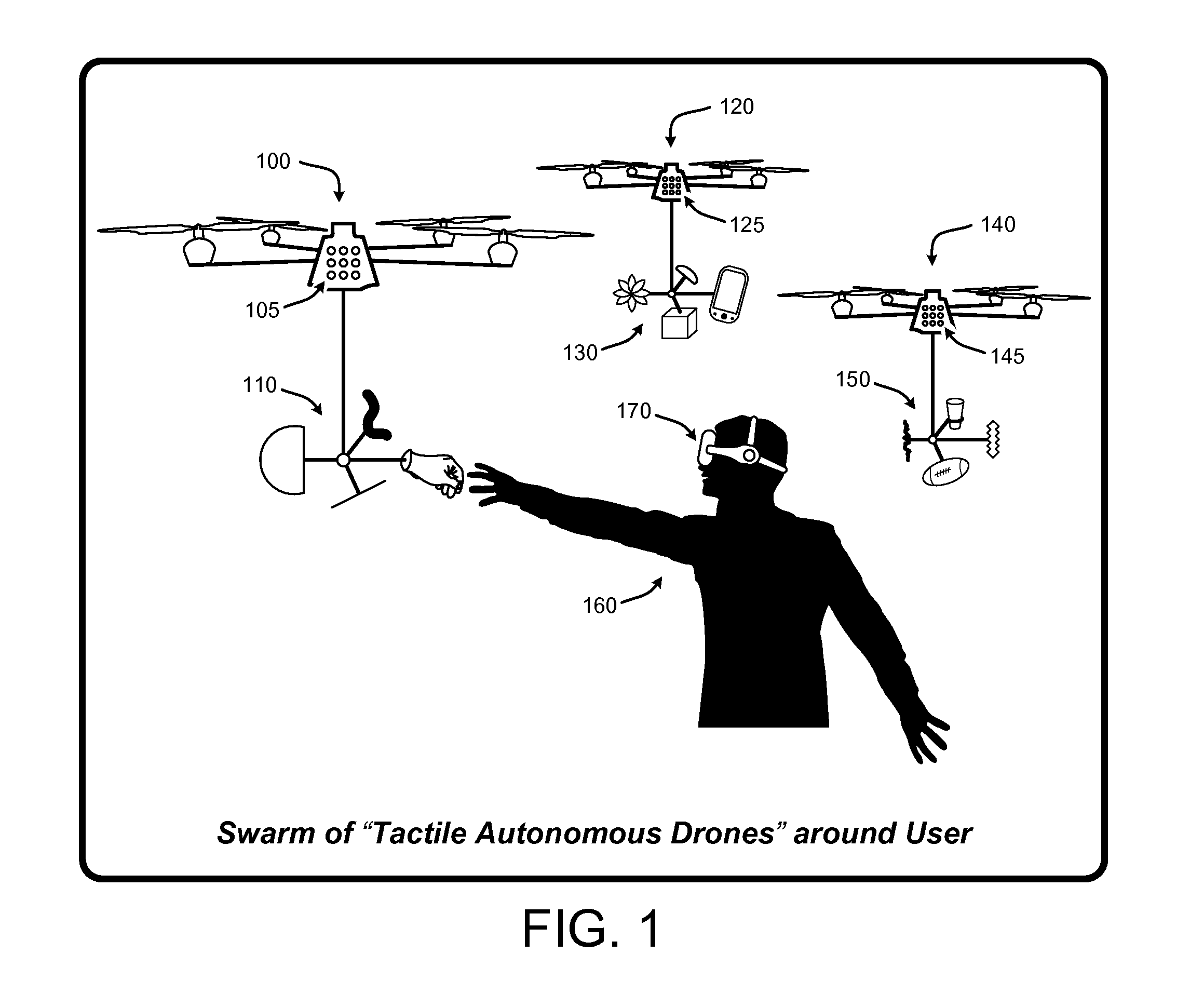 Autonomous drones for tactile feedback in immersive virtual reality