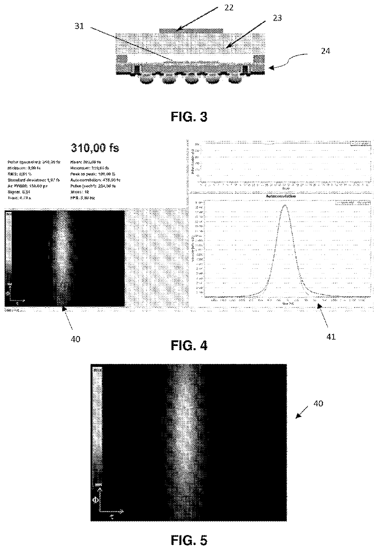 Method and assembly for optical analysis of an ultrashort laser pulse