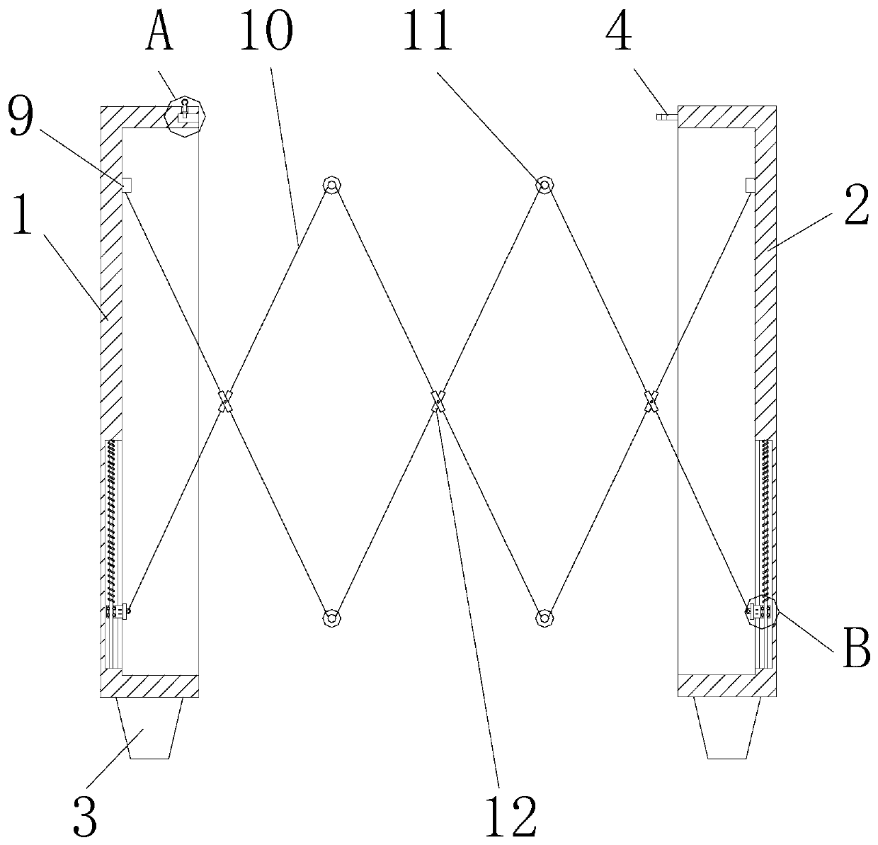 Portable diamond-shaped metal net