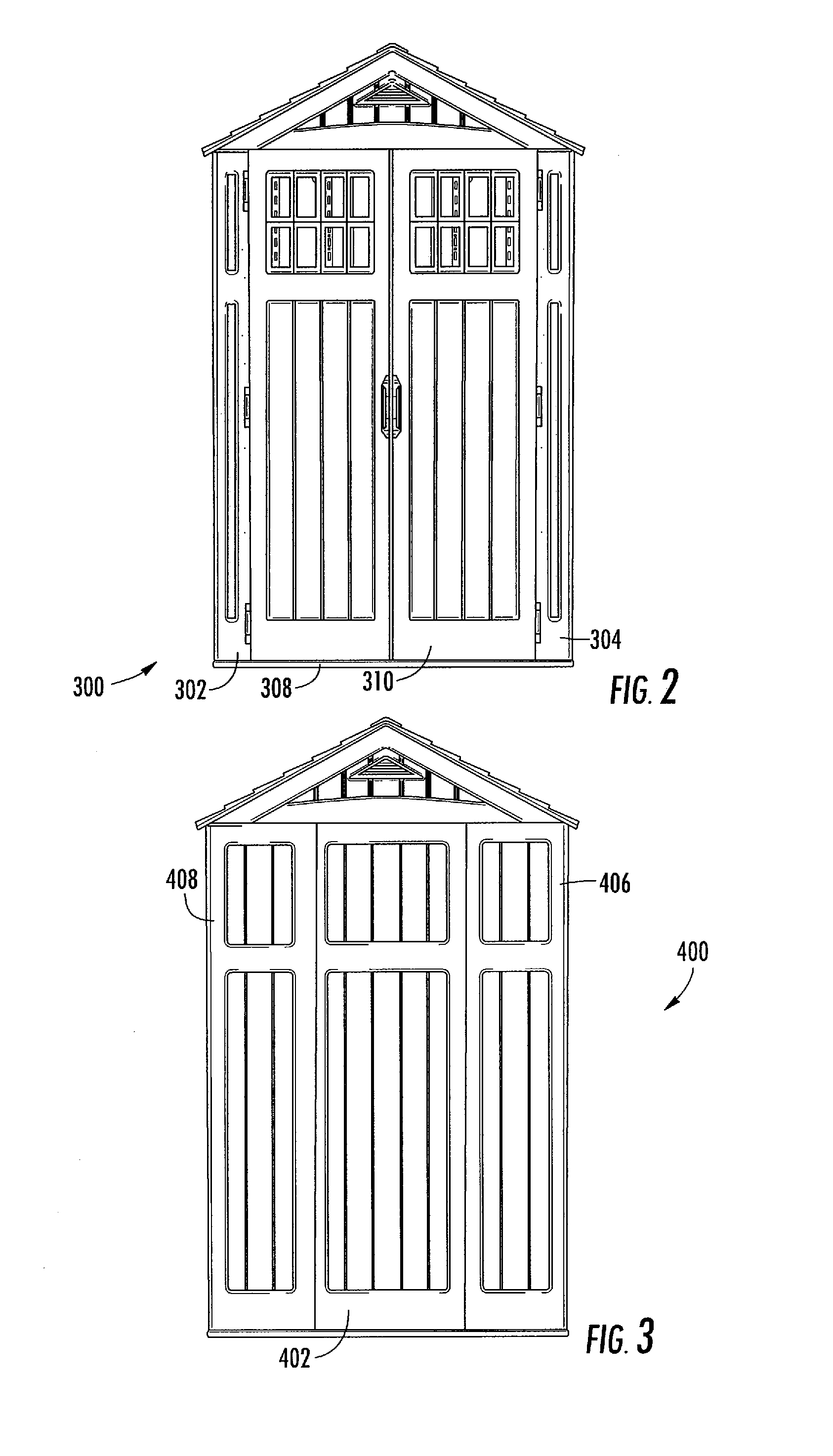 Blow molded modular shed