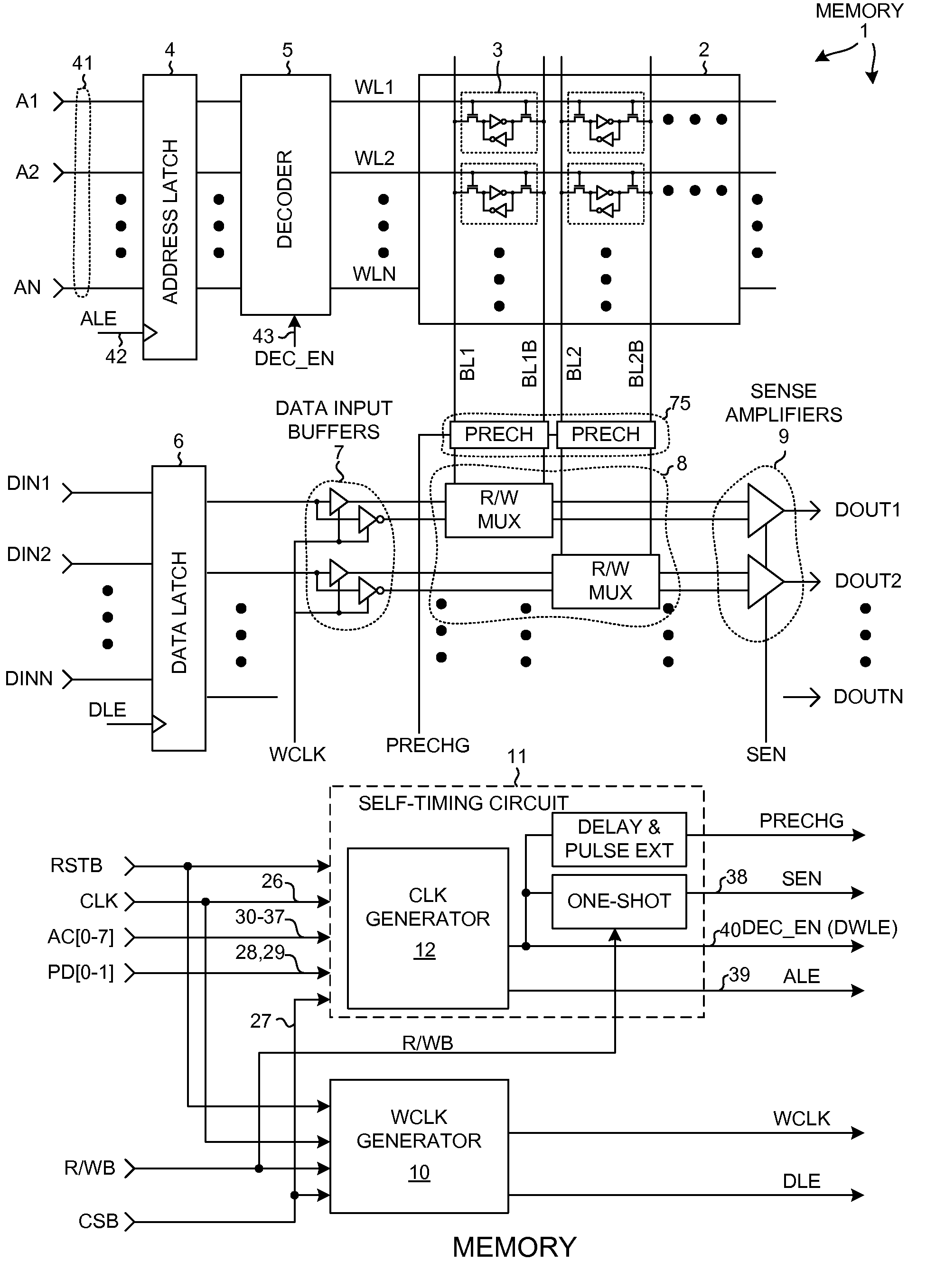 Self-timing circuit with programmable delay and programmable accelerator circuits