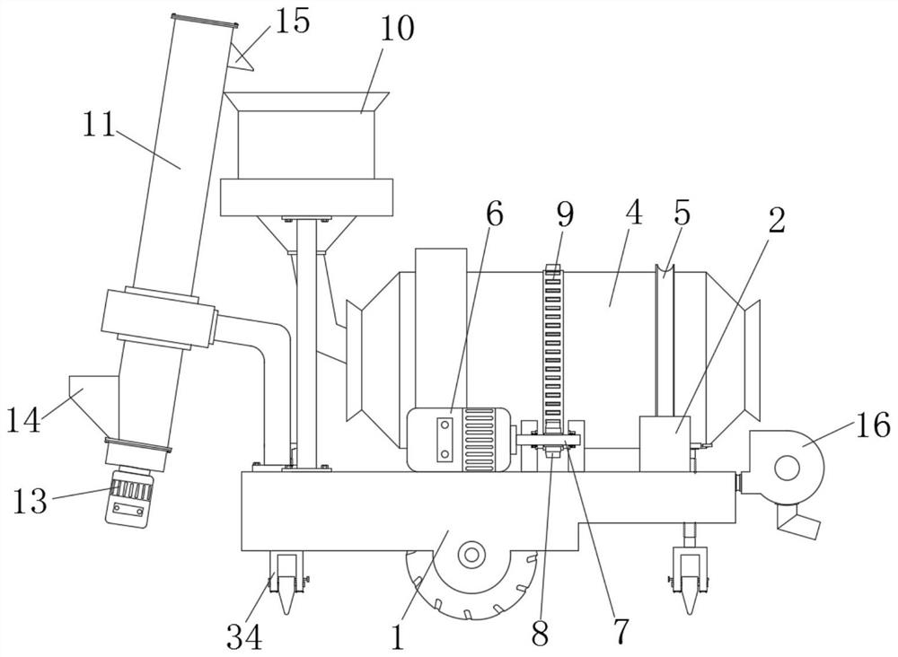 Concrete mixer based on quantitative feeding structure for architectural construction