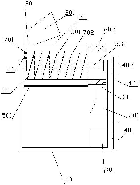 Feed beating and cleaning device