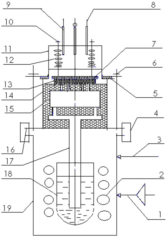 A kind of magnesium alloy anti-gravity casting device and method thereof