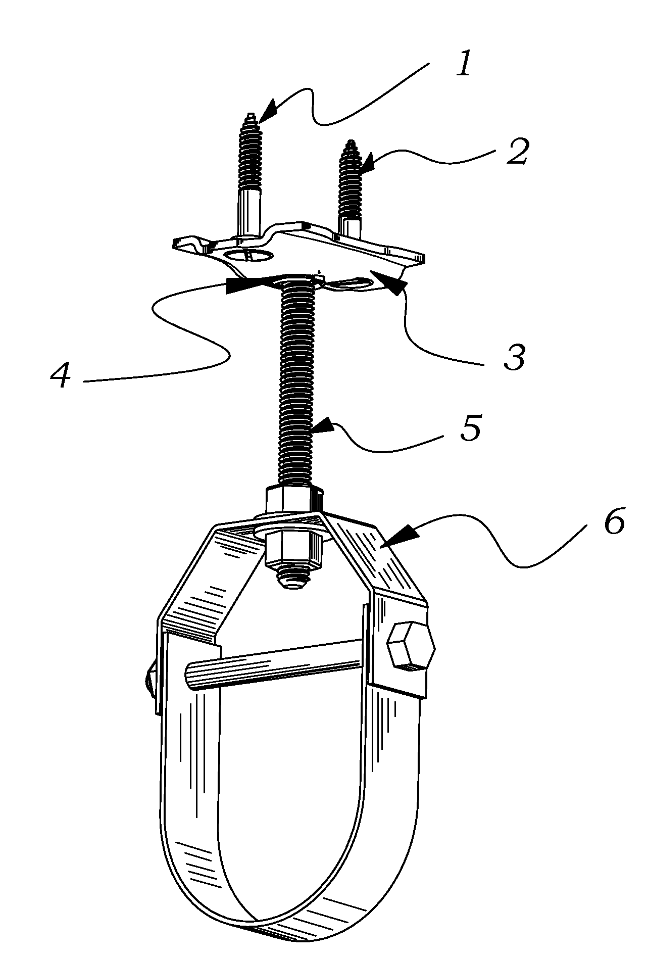 Threaded brackets for hanger rod