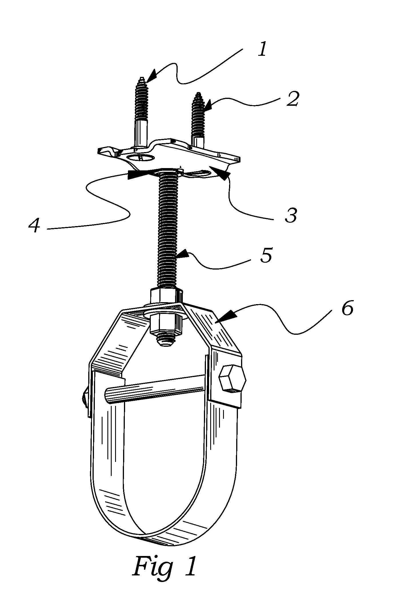 Threaded brackets for hanger rod