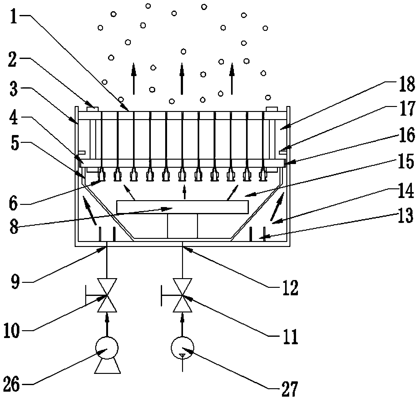 Bubble-assisted organic liquid film generator