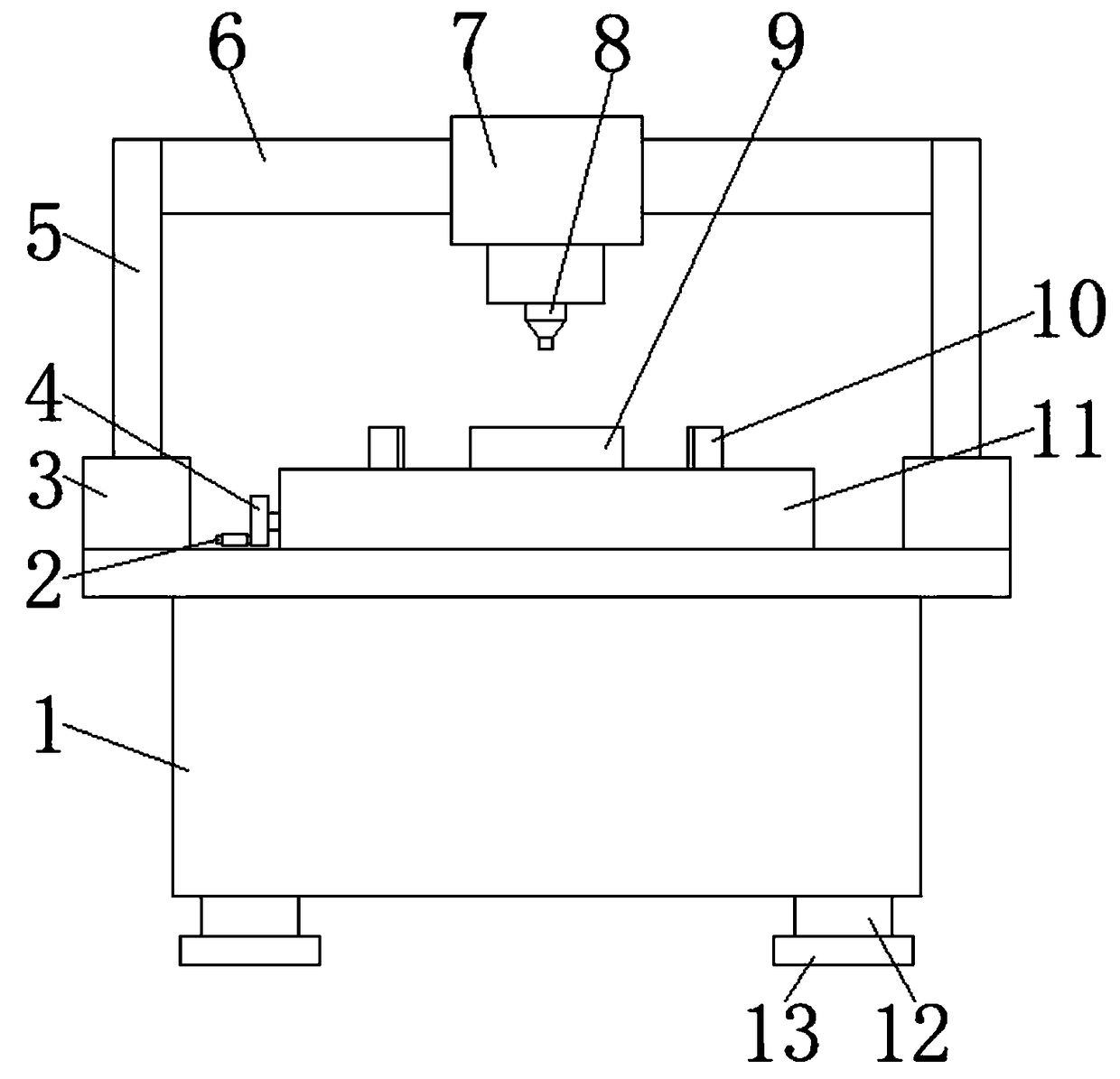 High-stability paint spraying device for rosewood slab