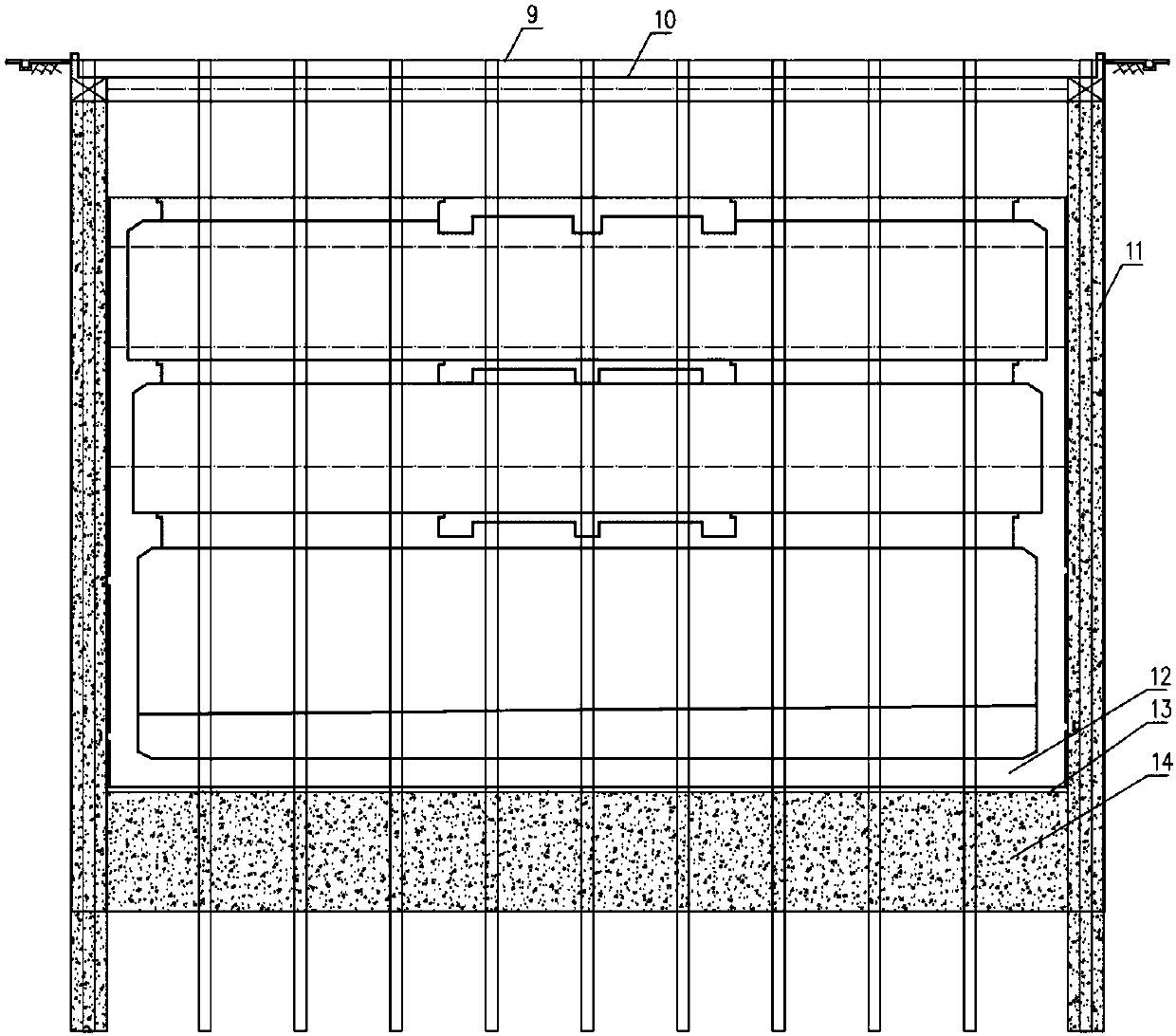 Construction method of foundation pit support structure under karst and/or fissure development strata