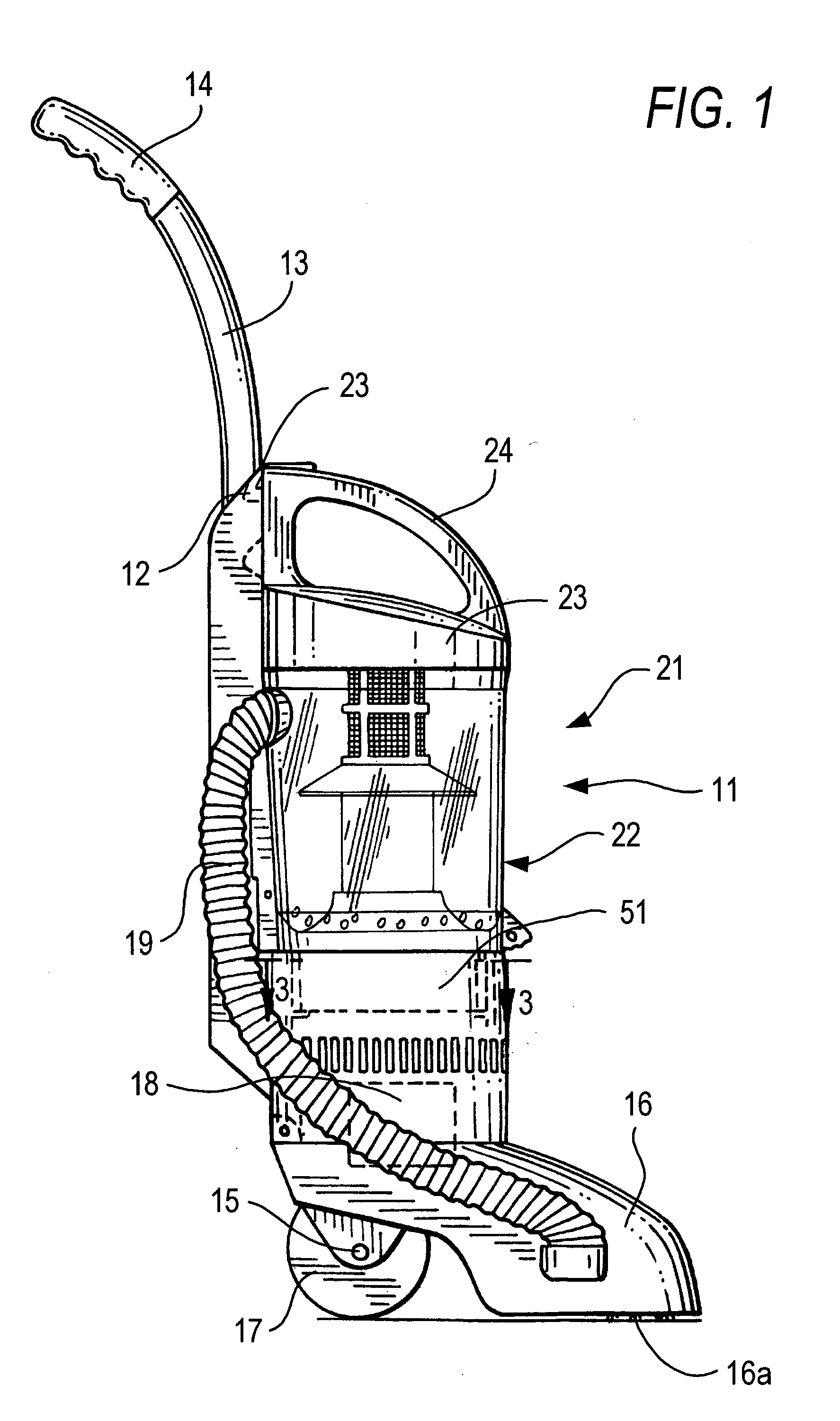 Compact cyclonic bagless vacuum cleaner