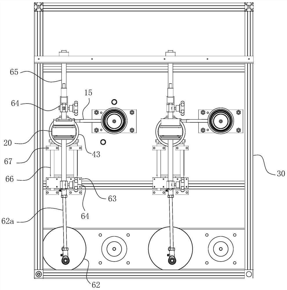 Deflection adjusting device used for wire-drawing die line polishing