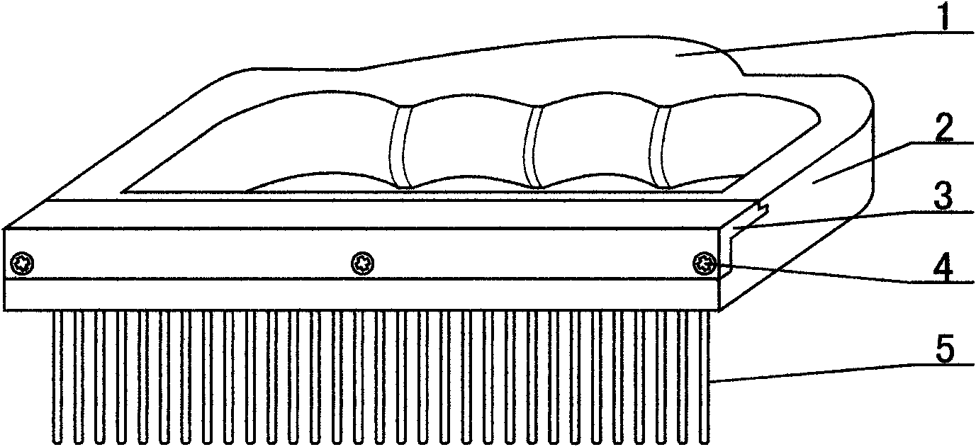 Hair-washing comb capable of automatically adjusting length of comb