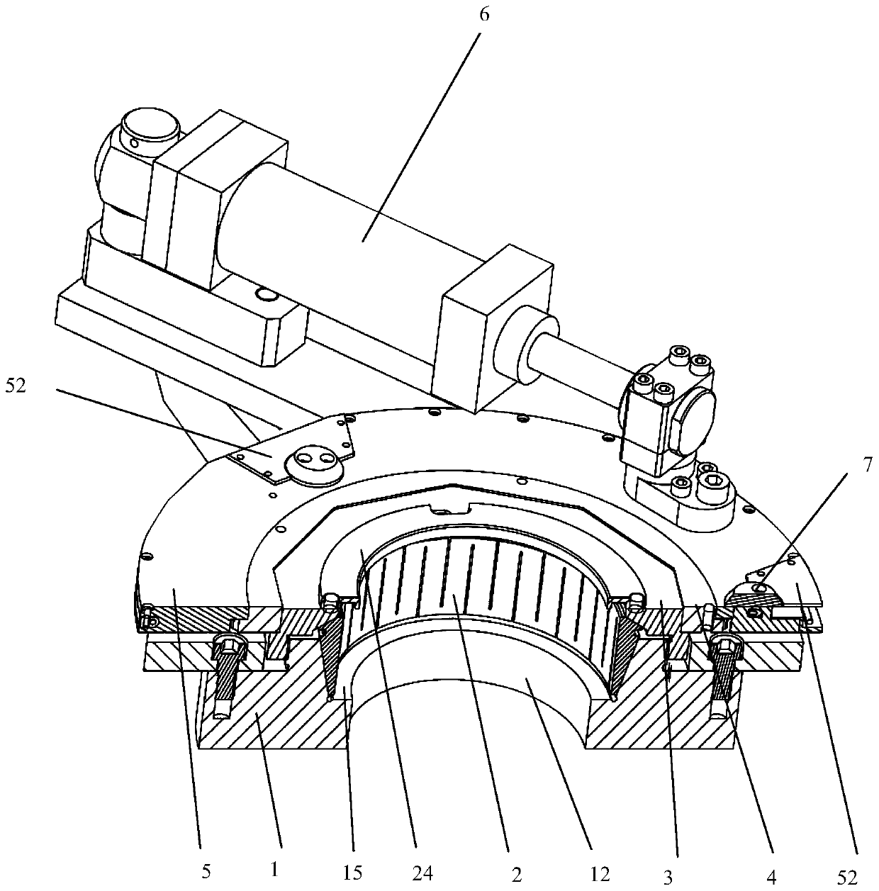 Automatic centering and locking device of numerical control slotting machine