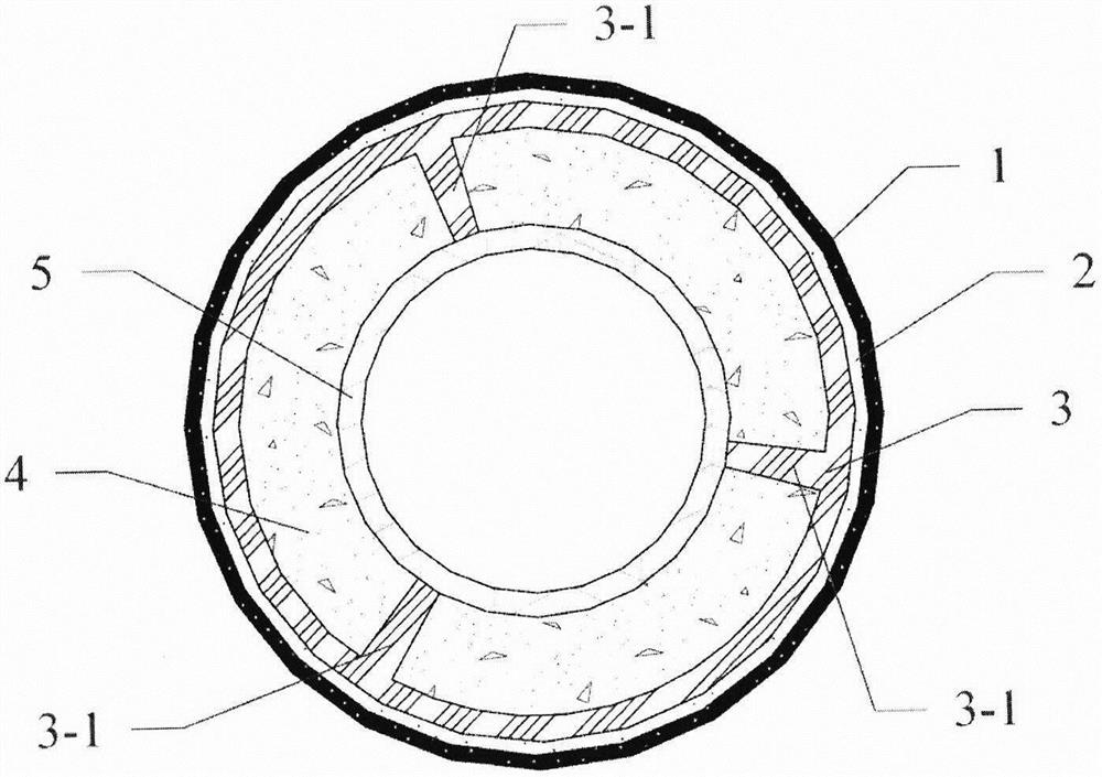 Novel bamboo-steel-building waste combined component and manufacturing method