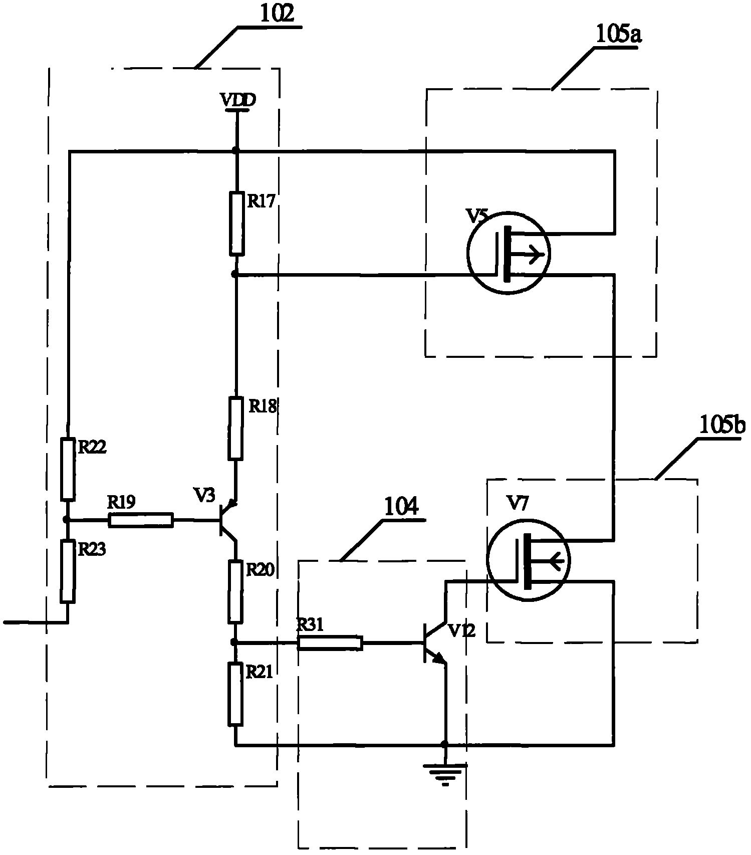 H-bridge driving control circuit of motor