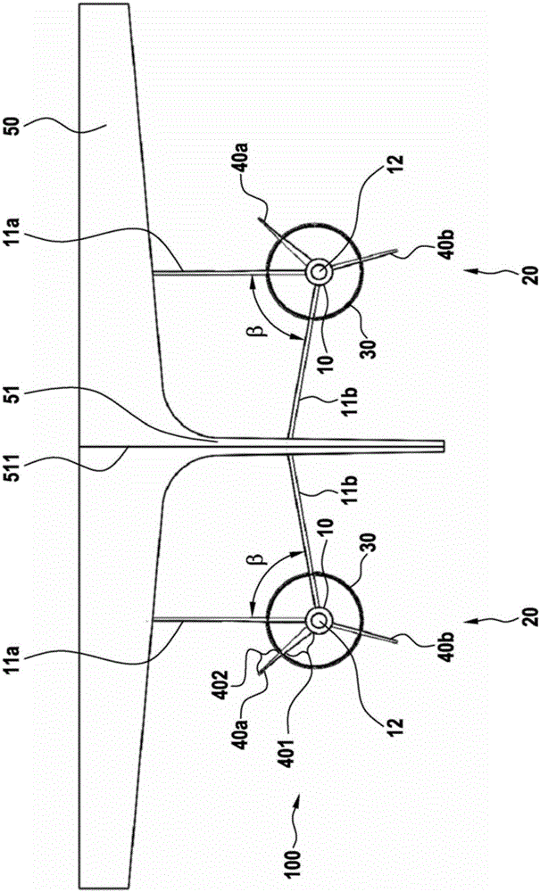 Arrangement for multi screw vessels comprising external propeller shafts as well as method for producing such an arrangement