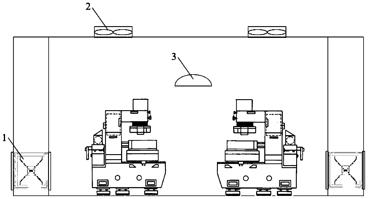 Column-distributed ventilation heating system and method for high-pollution oil mist emission plant