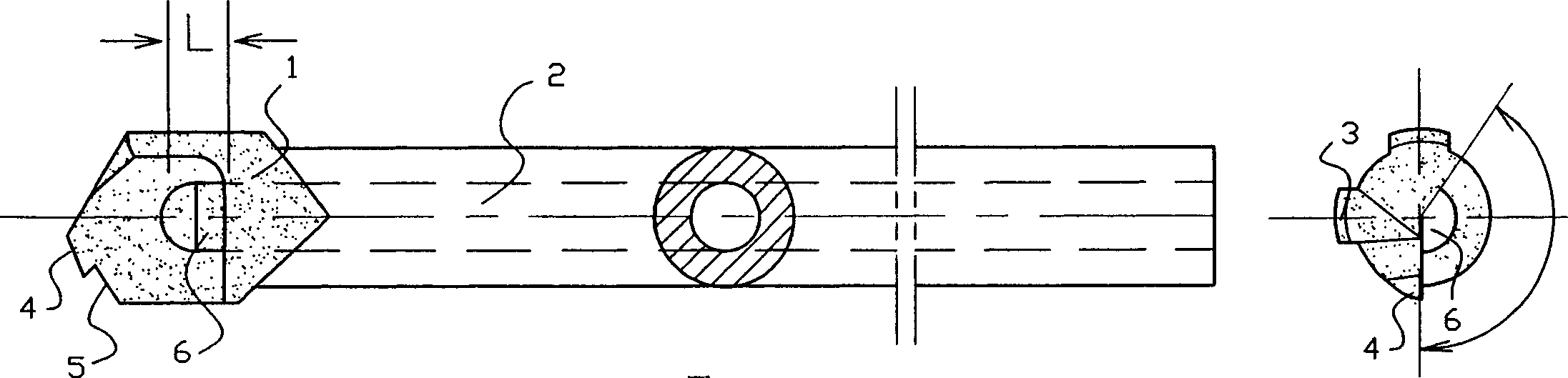 Ejection drill with internal drill chip discharge and single drill chip discharging port