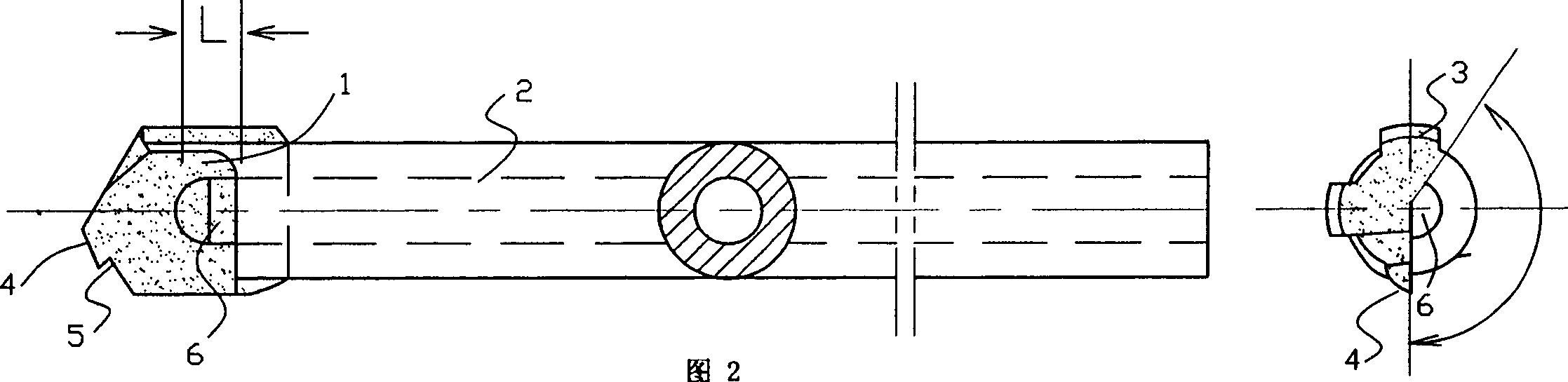 Ejection drill with internal drill chip discharge and single drill chip discharging port