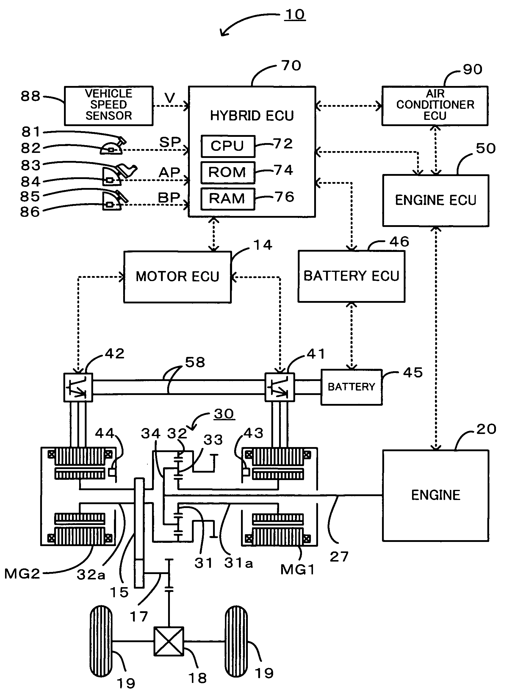 Electronic engine control device, vehicle equipped with electronic engine control device, and electronic engine control method