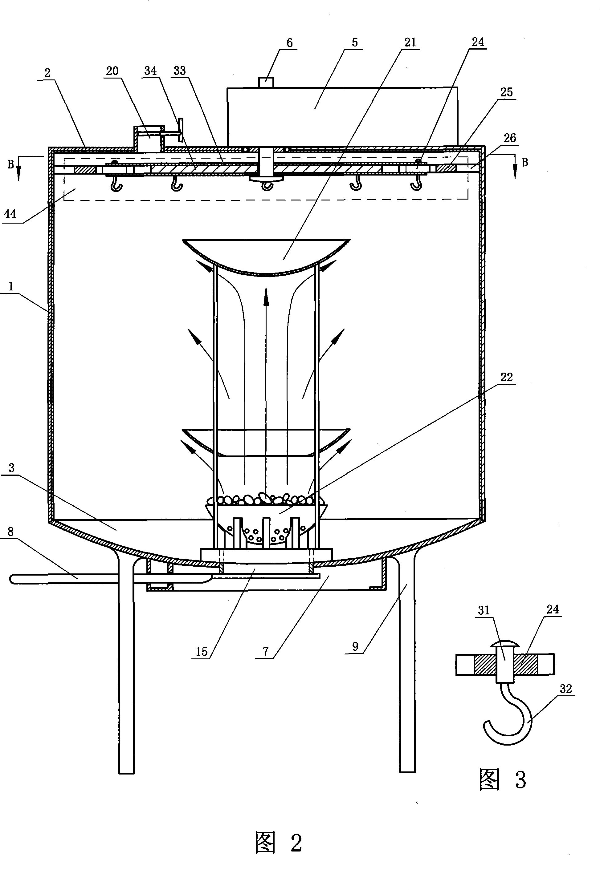 High-efficiency energy-saving environment-protection barbecue machine