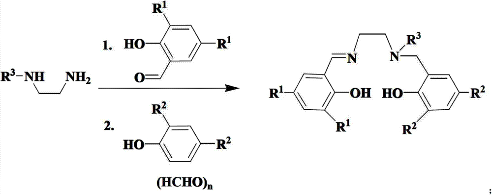 Salalen-type rare-earth metal amide as well as preparation method and application thereof