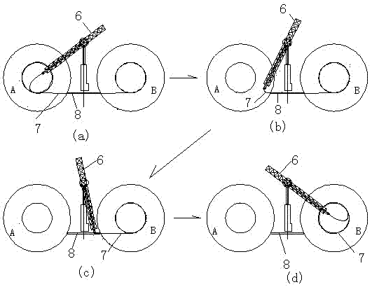 Rotary untwisting rack with double cable reels