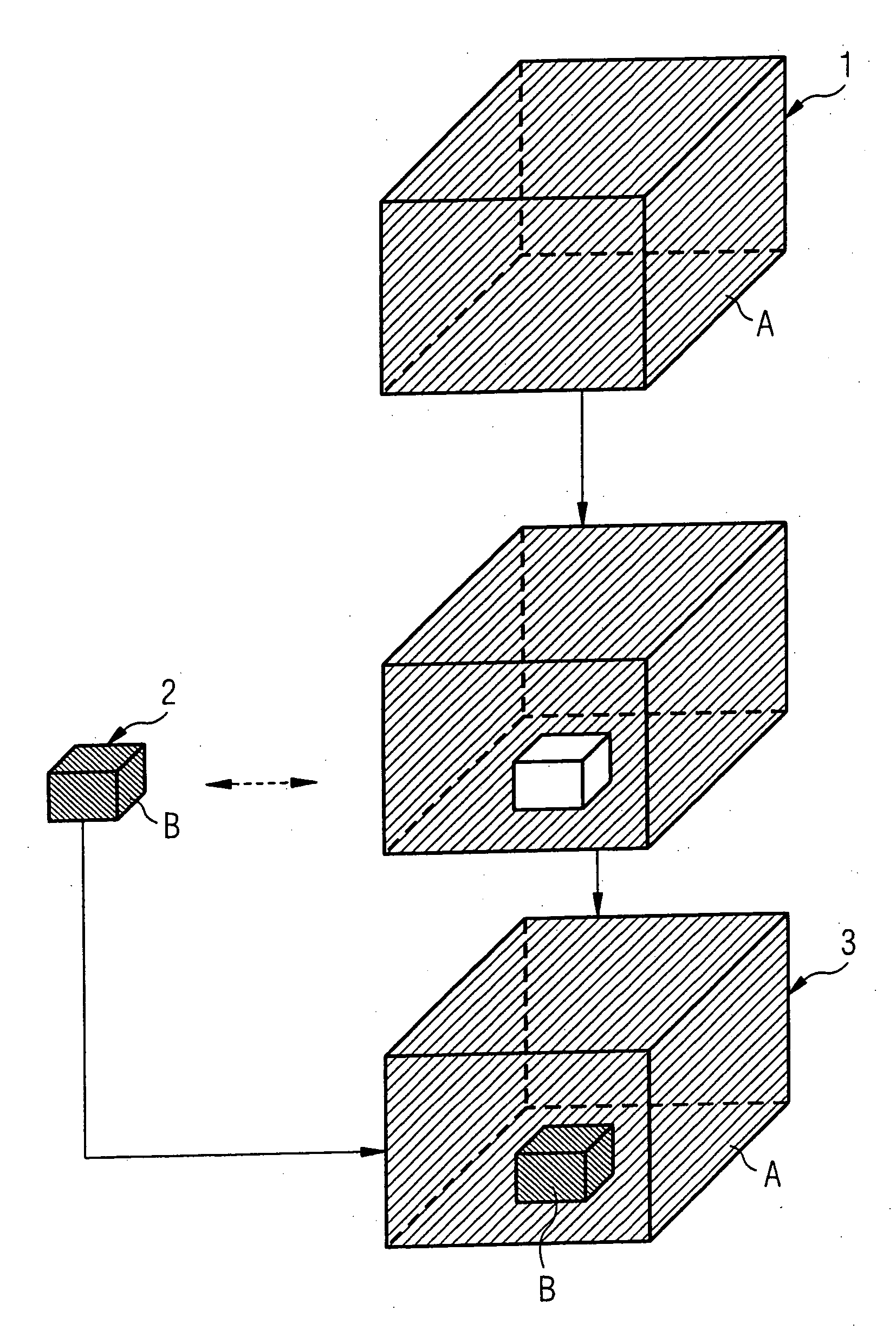 Method for expanding the display of a volume image of an object region