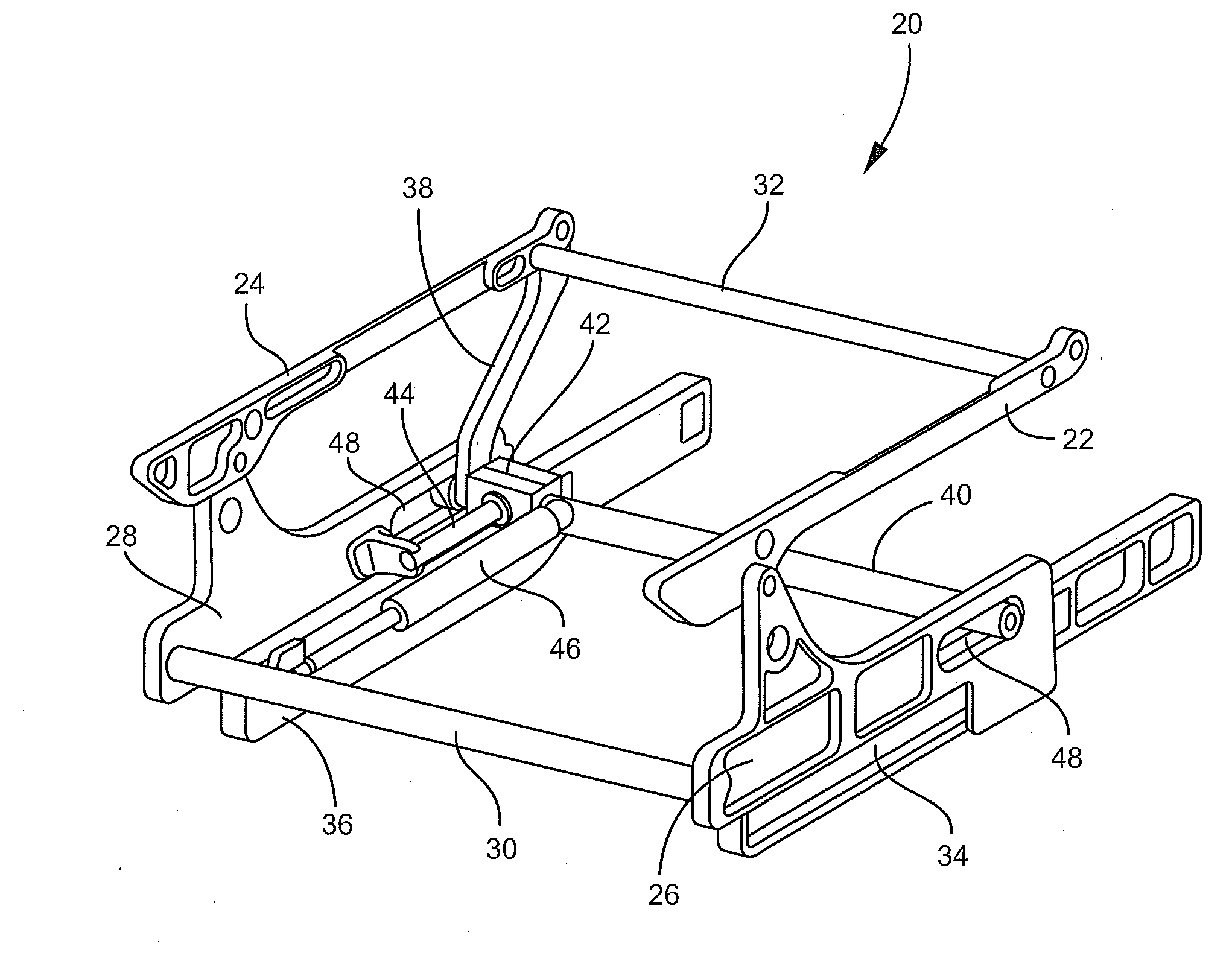 Aircraft seat with occupant weight sensing mechanism to adjust tilt-recline force