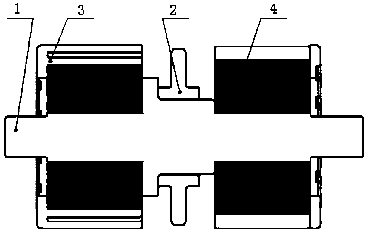 Rotating shaft and motor rotor unit