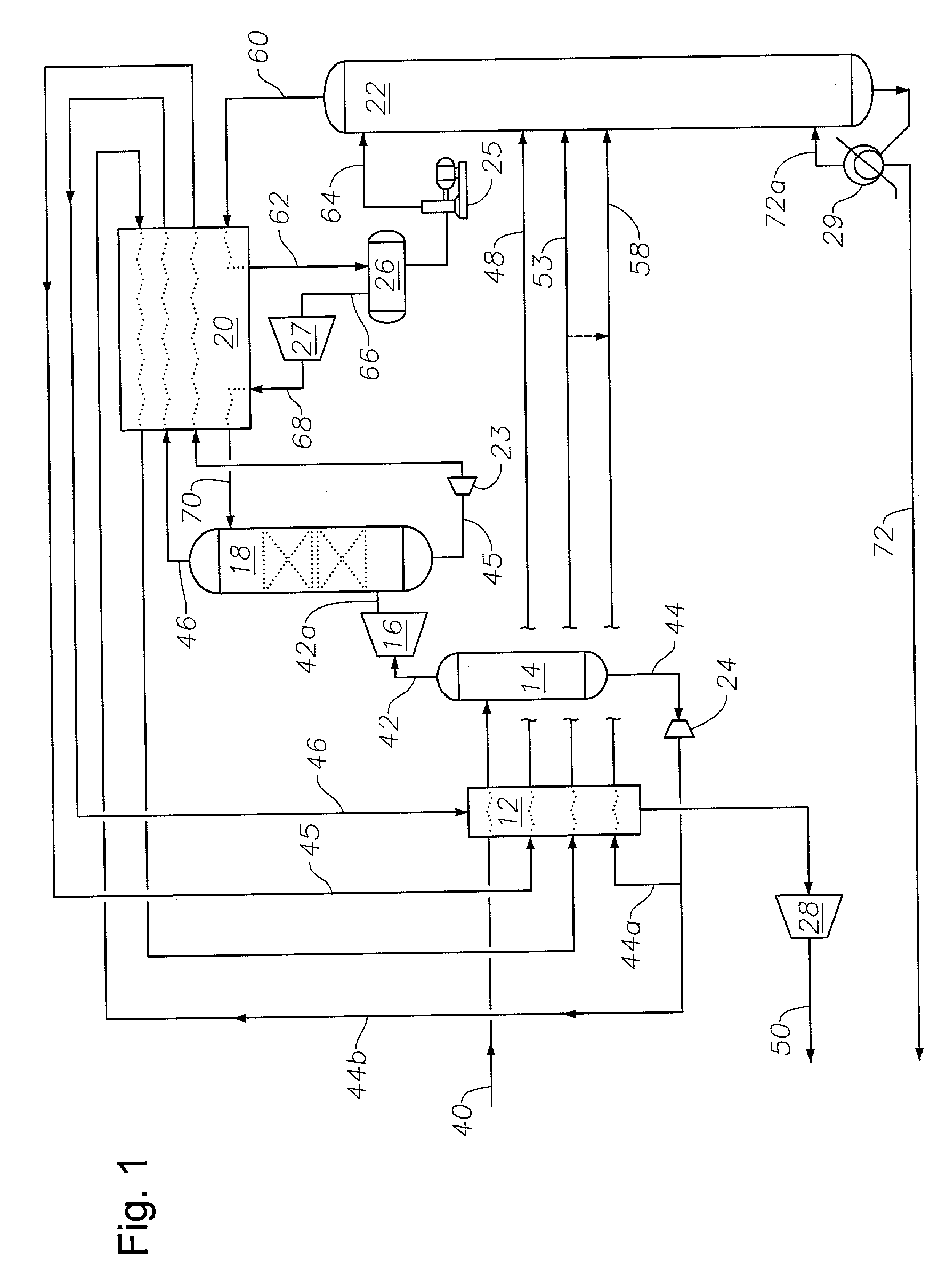 Cryogenic process utilizing high pressure absorber column