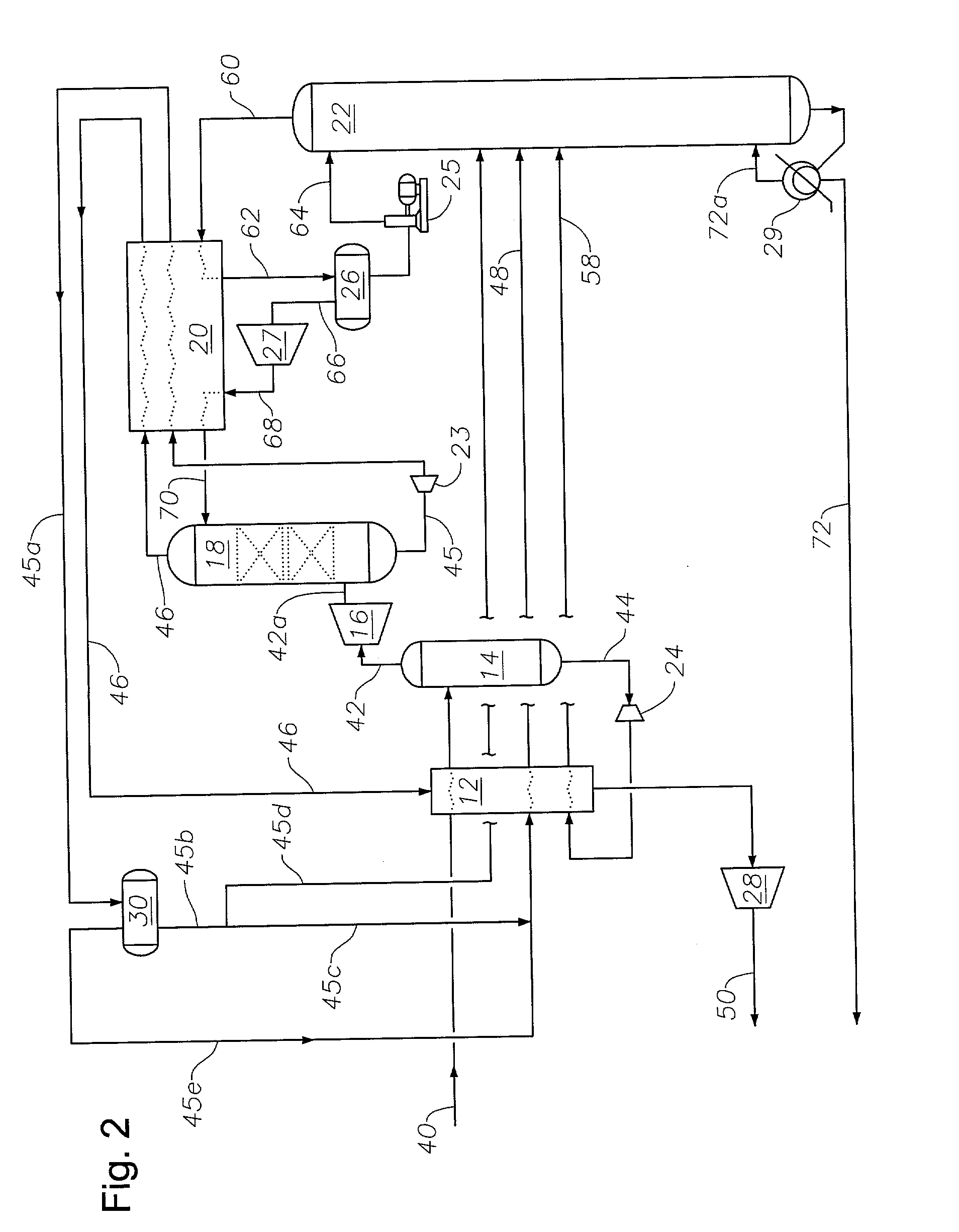 Cryogenic process utilizing high pressure absorber column