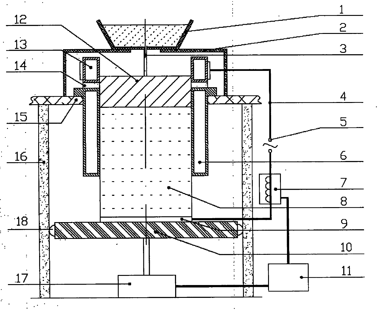 Device and method for controlling liquid level of liquid electroslag continuous casting slag pool