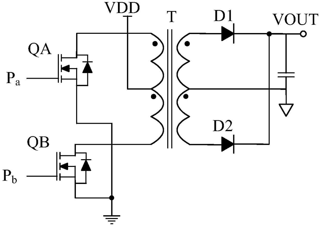 Push-pull converter circuit and control method thereof