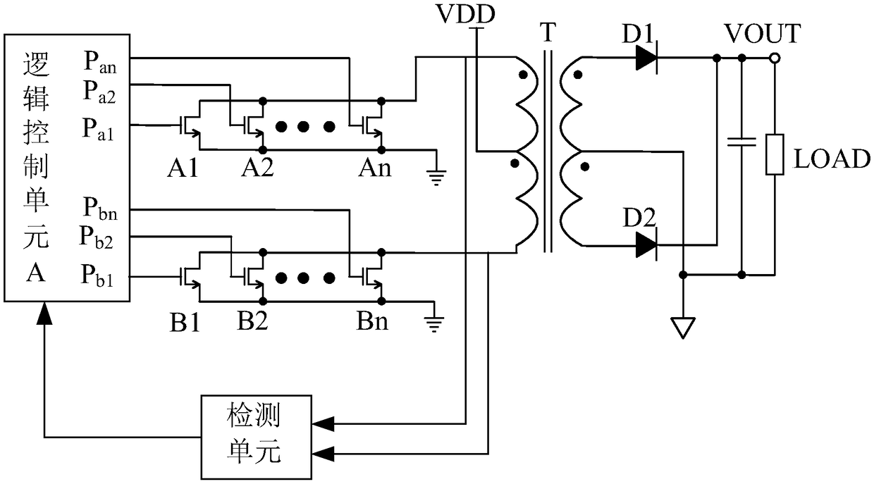 Push-pull converter circuit and control method thereof