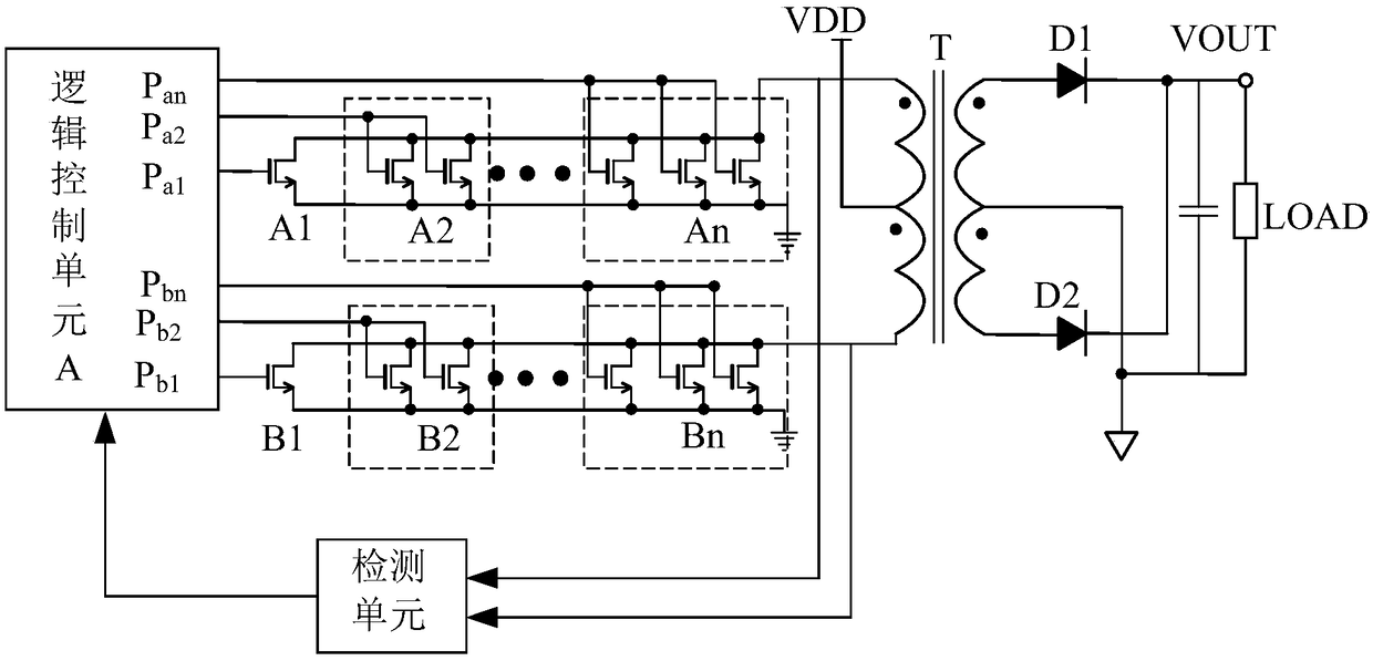 Push-pull converter circuit and control method thereof