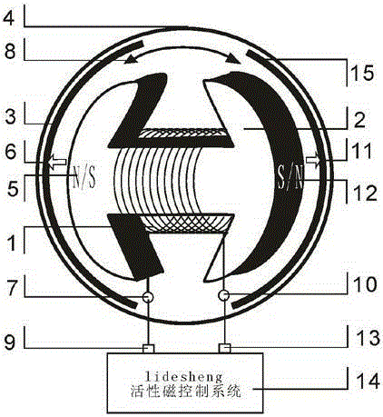 Internal control permanent magnet pole-changing motor