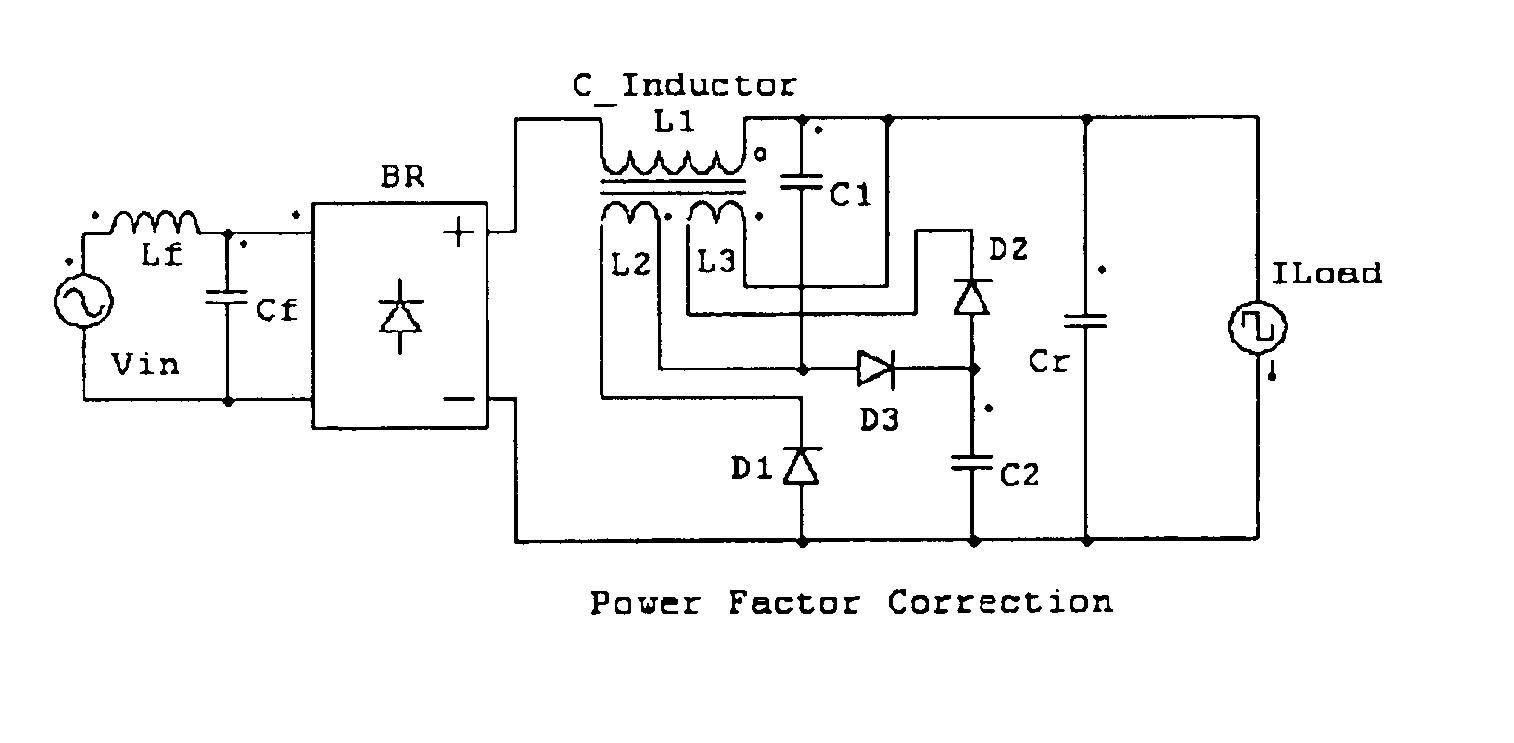 Quasi active power factor correction circuit for switching power supply