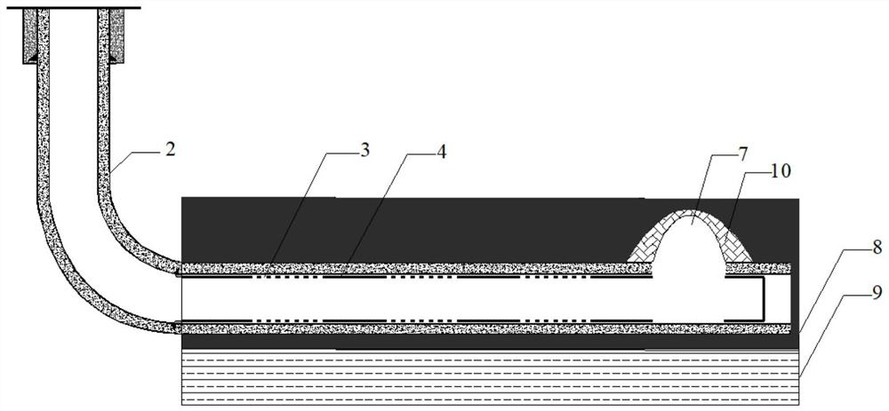 Segmented composite coal-drawing method for surface horizontal wells