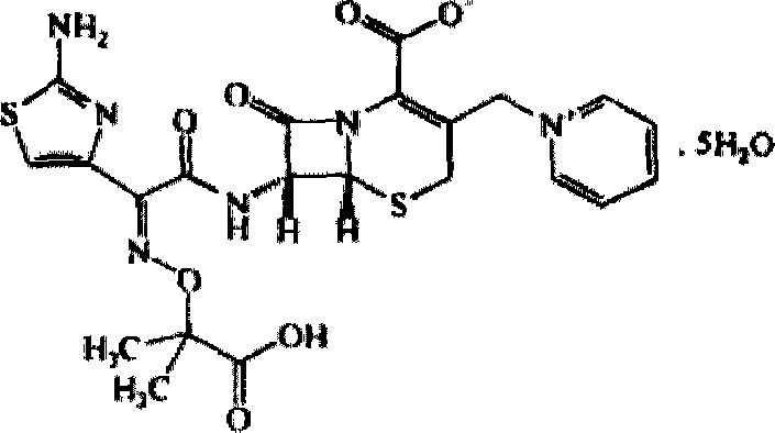 Ceftazidime crystal compound, preparation method of compound and pharmaceutical composition of compound in sterile mixed powder form