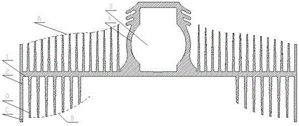 A profile radiator for LED lamps