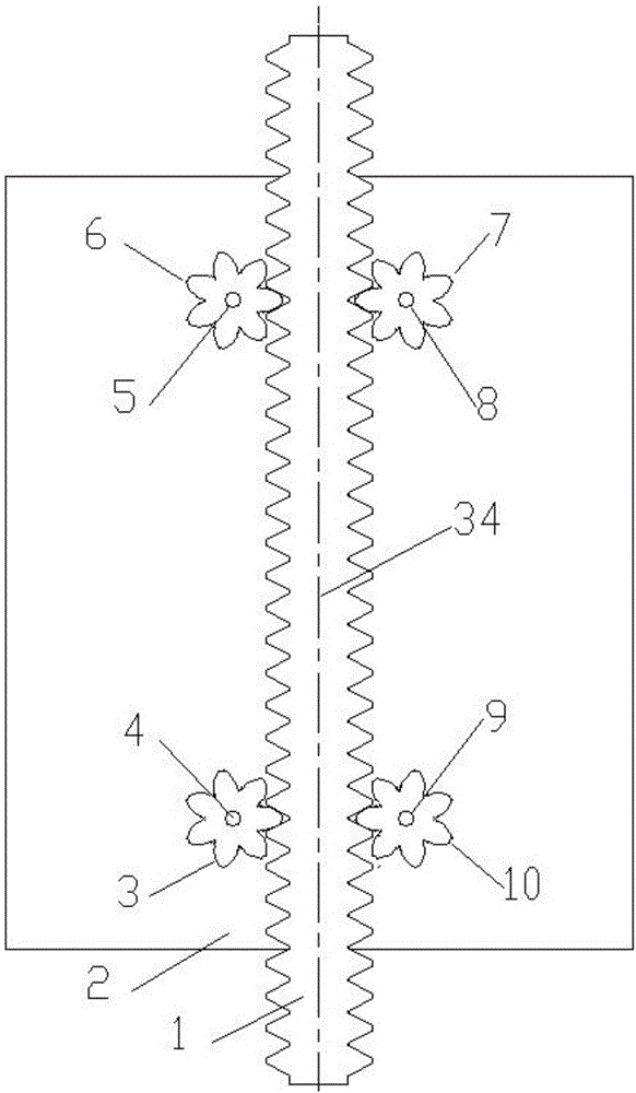 Pinion-and-rack type elevator under balanced drive