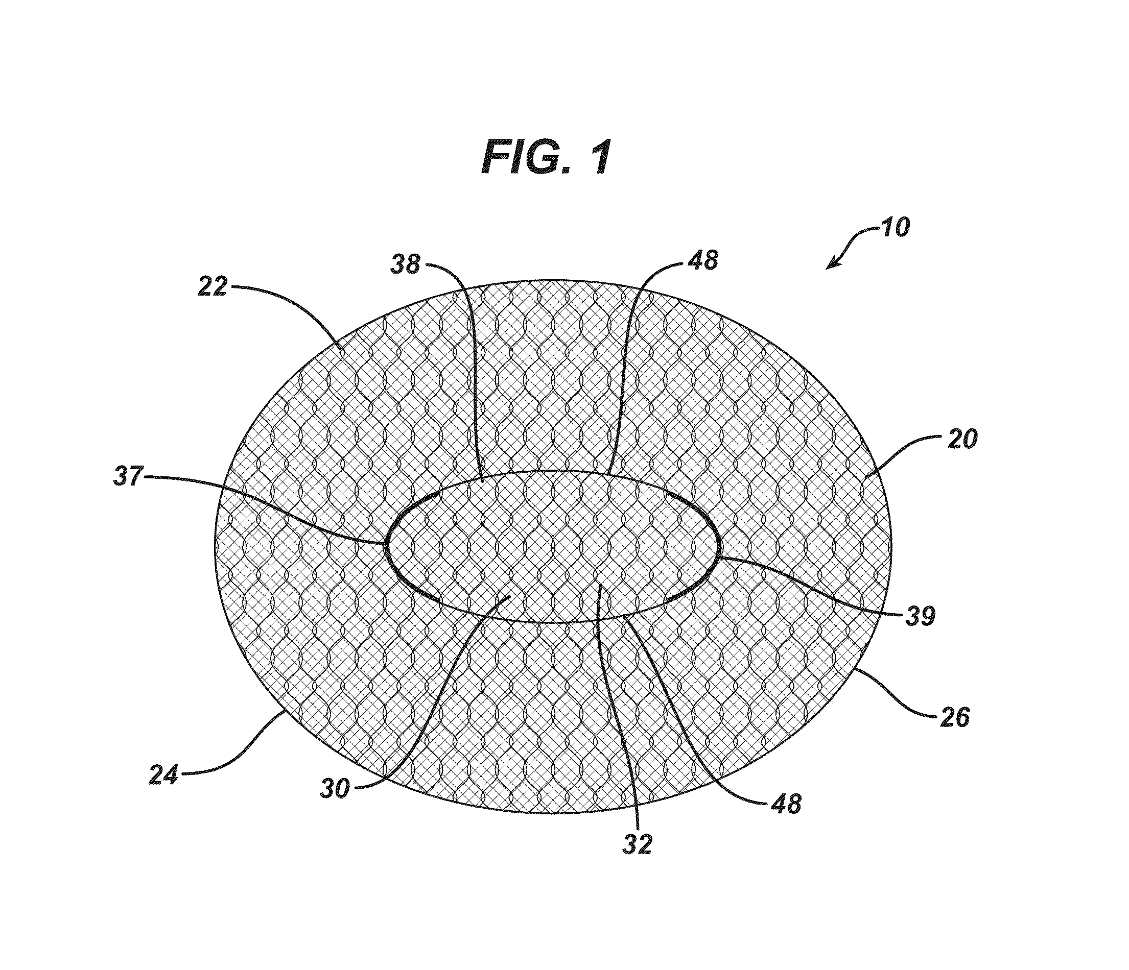 Single plane tissue repair patch