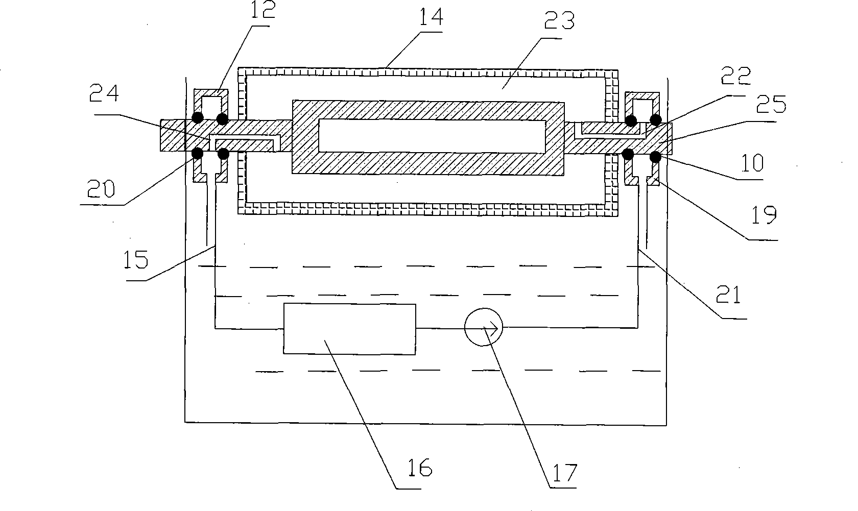 Cyclic heating device for cloth roller of beam dyeing machine