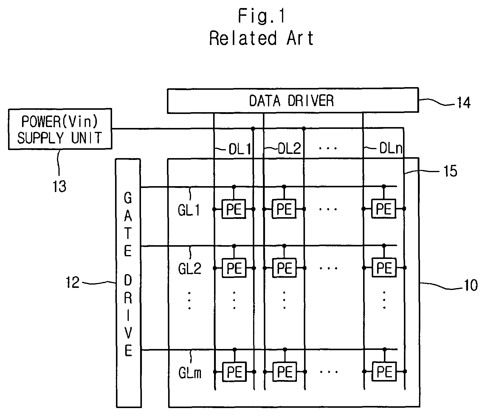 Active matrix organic light emitting display panel