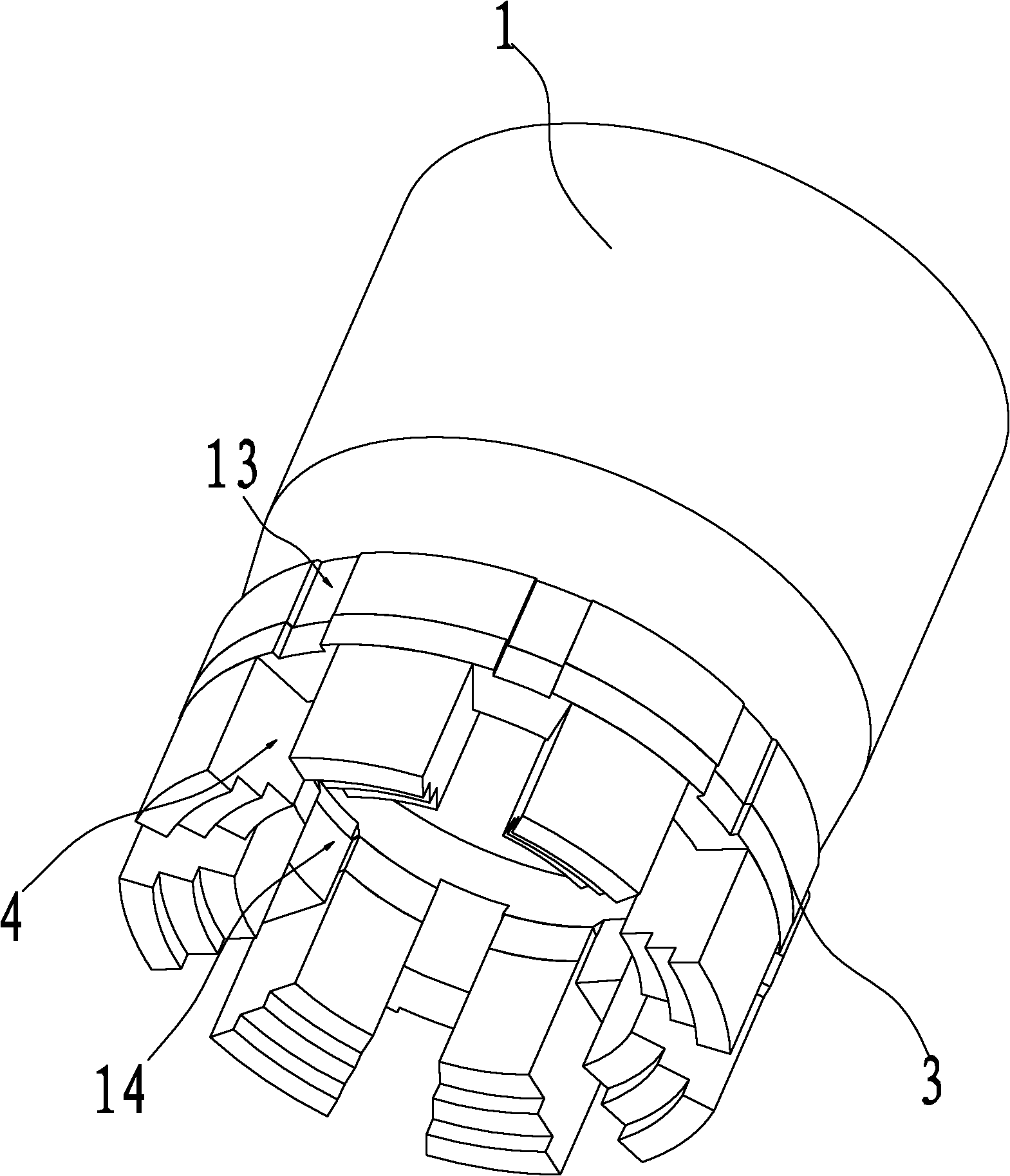 Diamond impregnated wire line coring geological bit and manufacturing method thereof