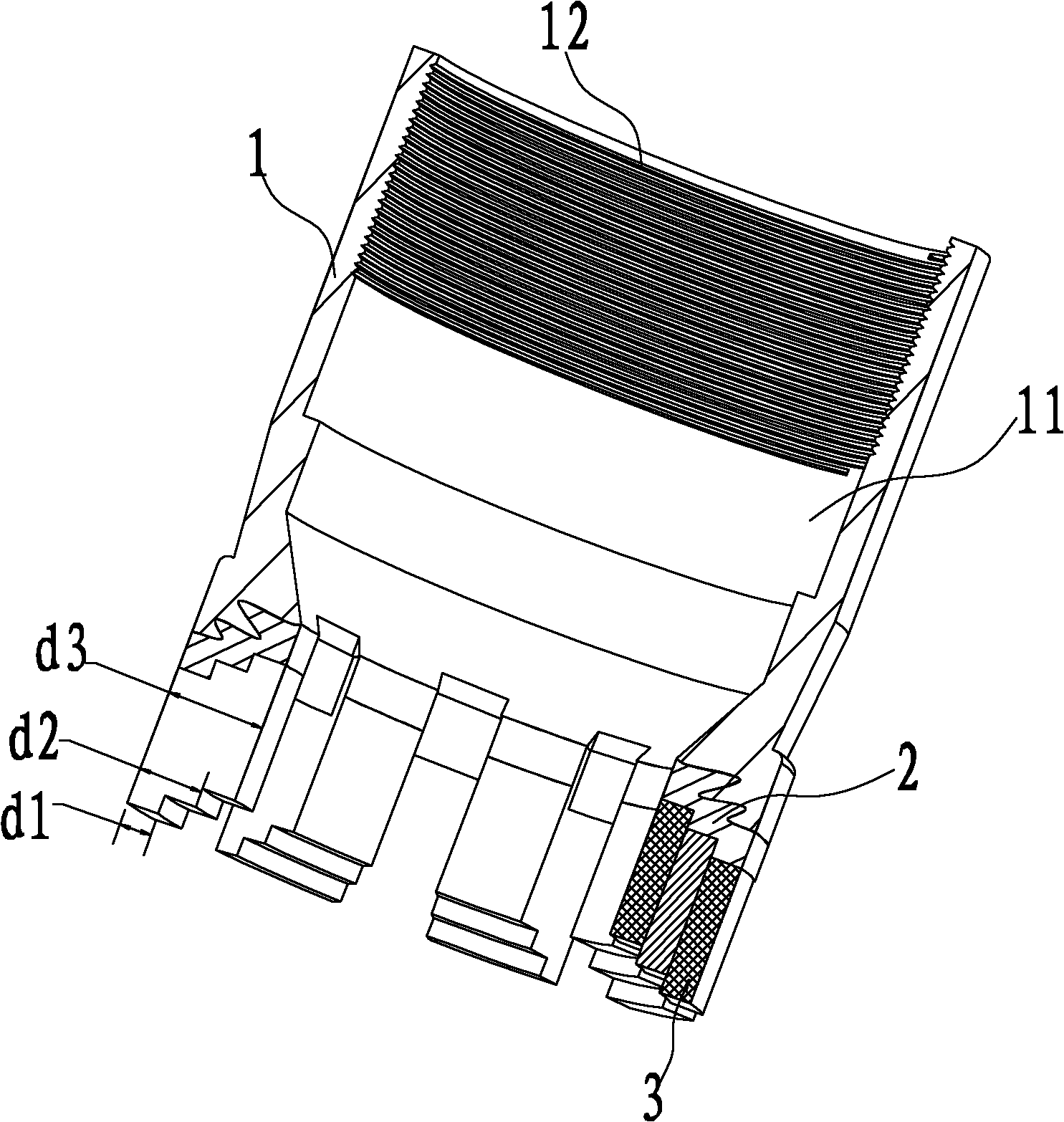 Diamond impregnated wire line coring geological bit and manufacturing method thereof